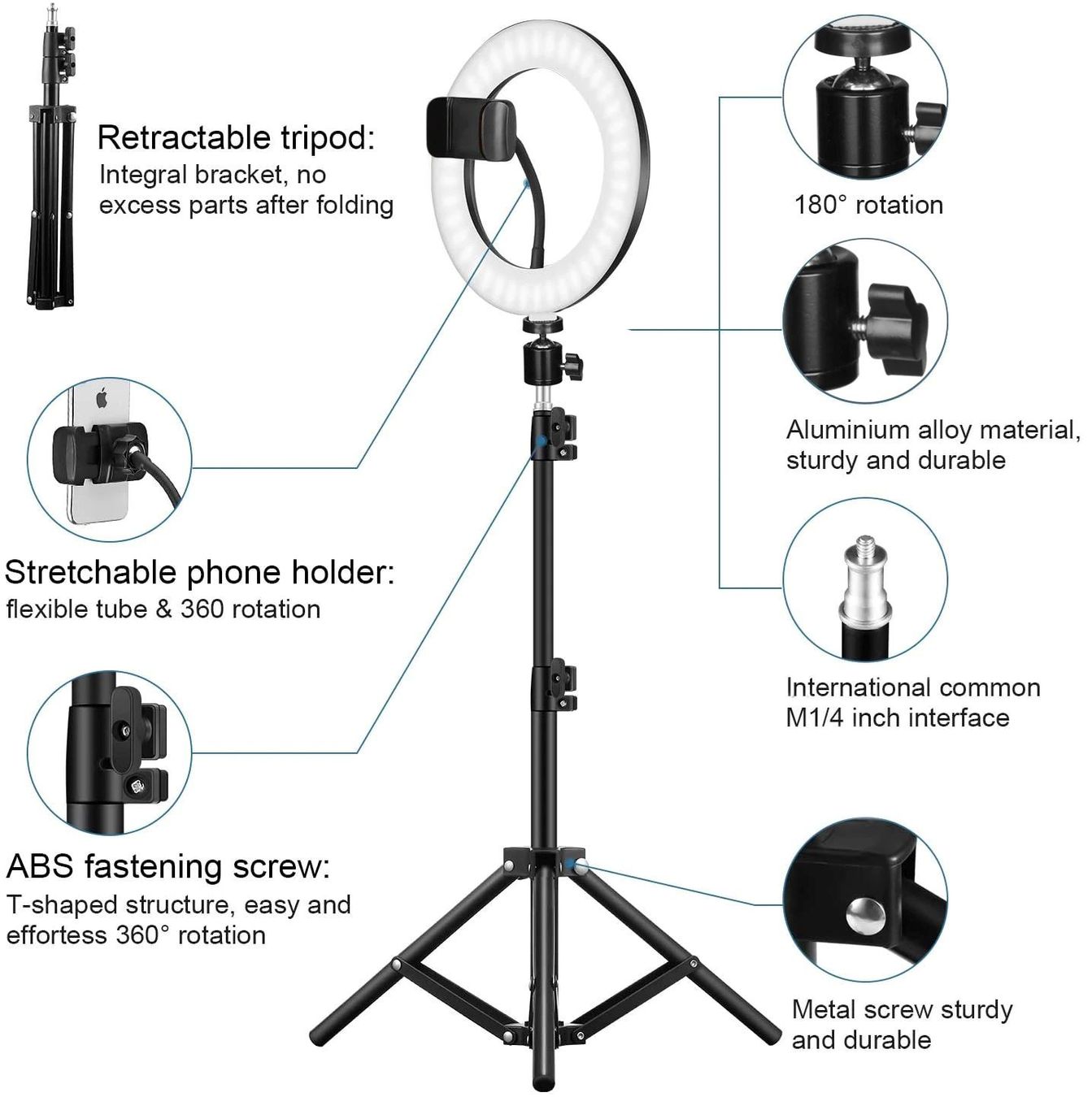 Treppiedi & Teste: Selfie-Ringlicht mit Stativ – Nuovo e nell'imballaggio originale da Unterägeri venduto da RmOnline 5