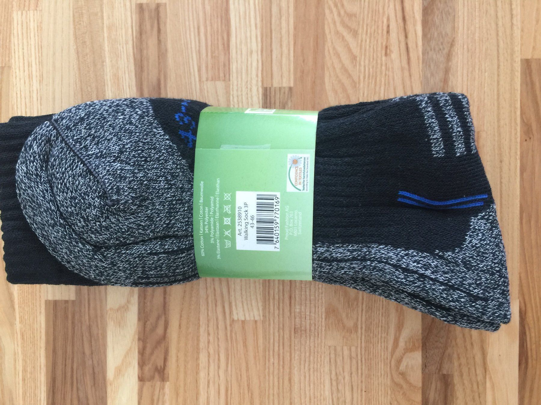 Calze: Walking Socken Socken 43-46 schwarz-grau – Nuovo e nell'imballaggio originale da Wettingen venduto da stern910 1