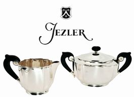 Crémier et Sucrier Jezler 800Silb Art Déco Argent massif