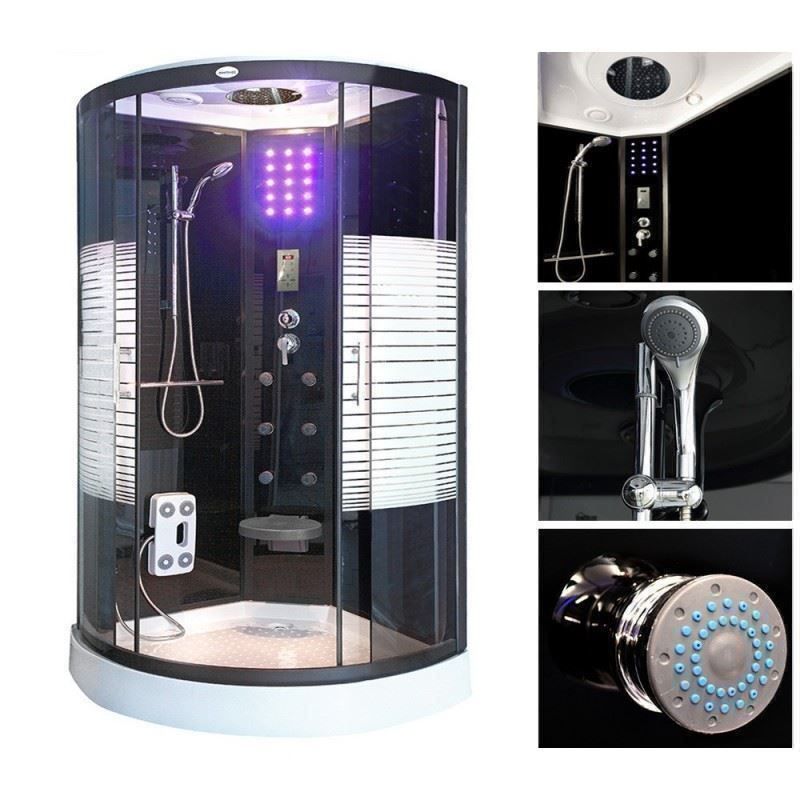 Docce: 1932 - LED Duschkabine BLACK ROCK 100x100 Dusche – Nuovo e nell'imballaggio originale da Wallenwil venduto da toesstal-vertrieb 4