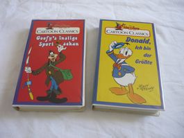 2x VHS Erstausgabe - Walt Disney Goofys Sportschau + Donald