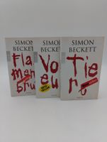Simon Beckett Thriller-Reihe: Flammenbrut, Voyeur, Tiere