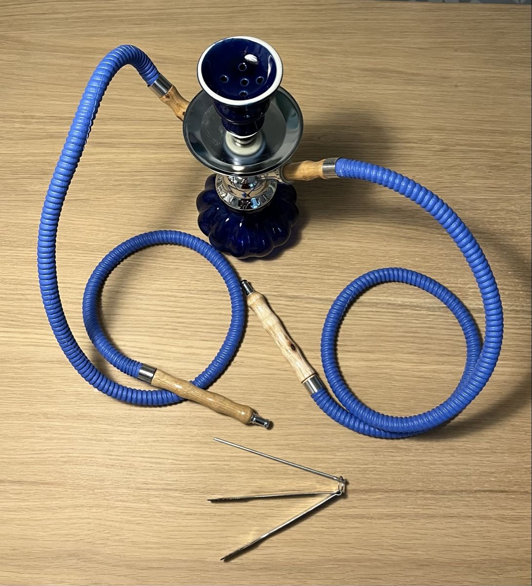 Narghilé: Shisha Wasserpfeife blau mit 2 Schläuchen – Usato da Arboldswil venduto da Sonnenelfe 1