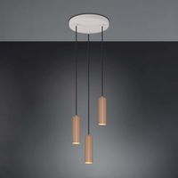 Pendelleuchte, Coffee, Grau, 28 cm Ø