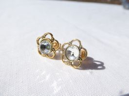 Ohrstecker mit Zirkonia, Modeschmuck / NEU