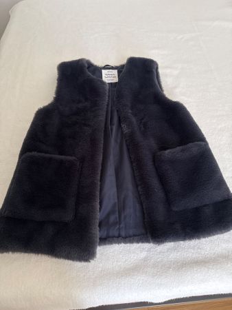 Zara Mädchen Weste Kunstfell dunkelblau Grösse 164