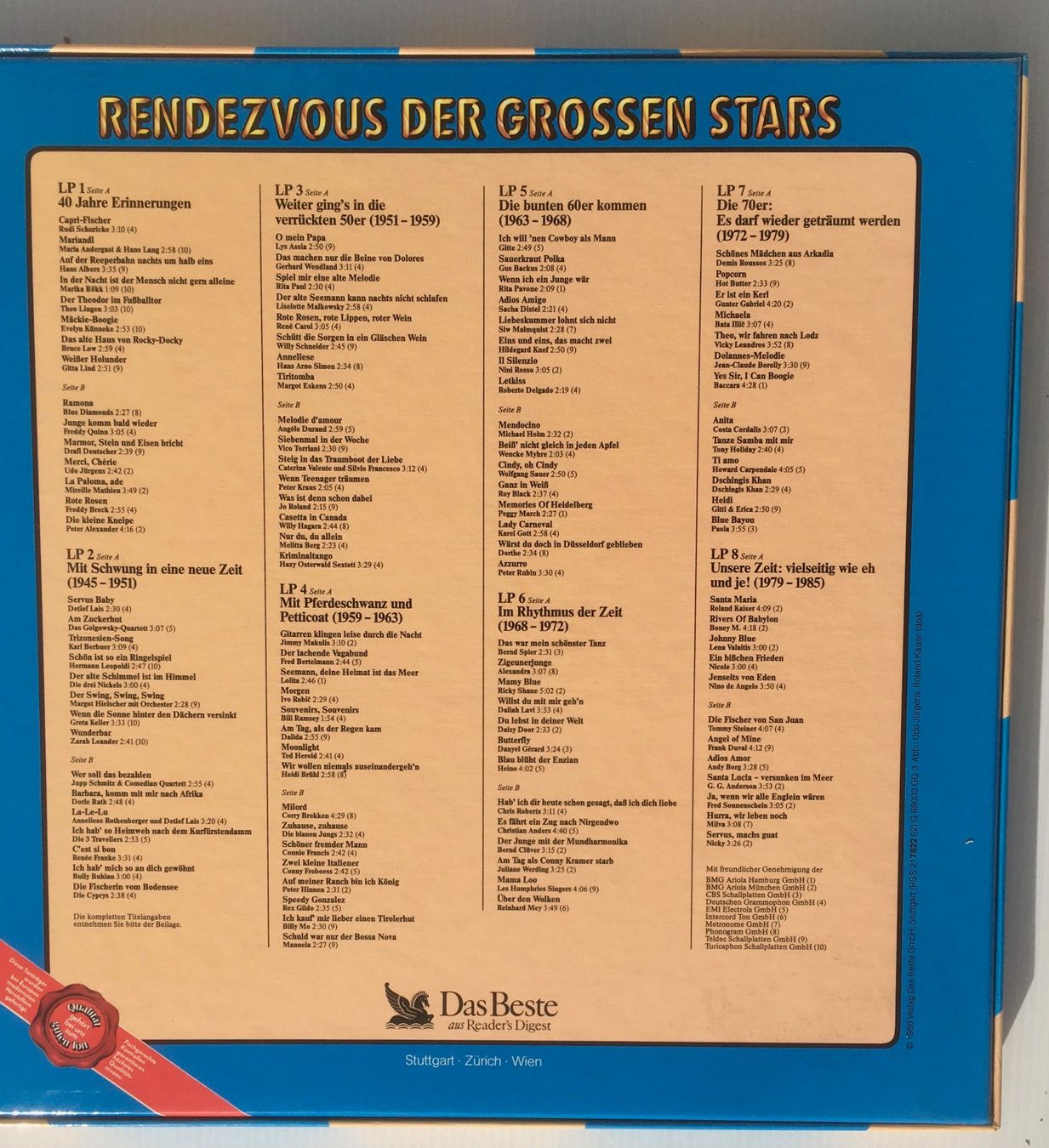 Dischi in vinile: 40 Jahre Schlager - 8 LPs – Usato da Altstätten SG venduto da alpalfa 1
