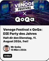 Venoge Festival Tickets 2x