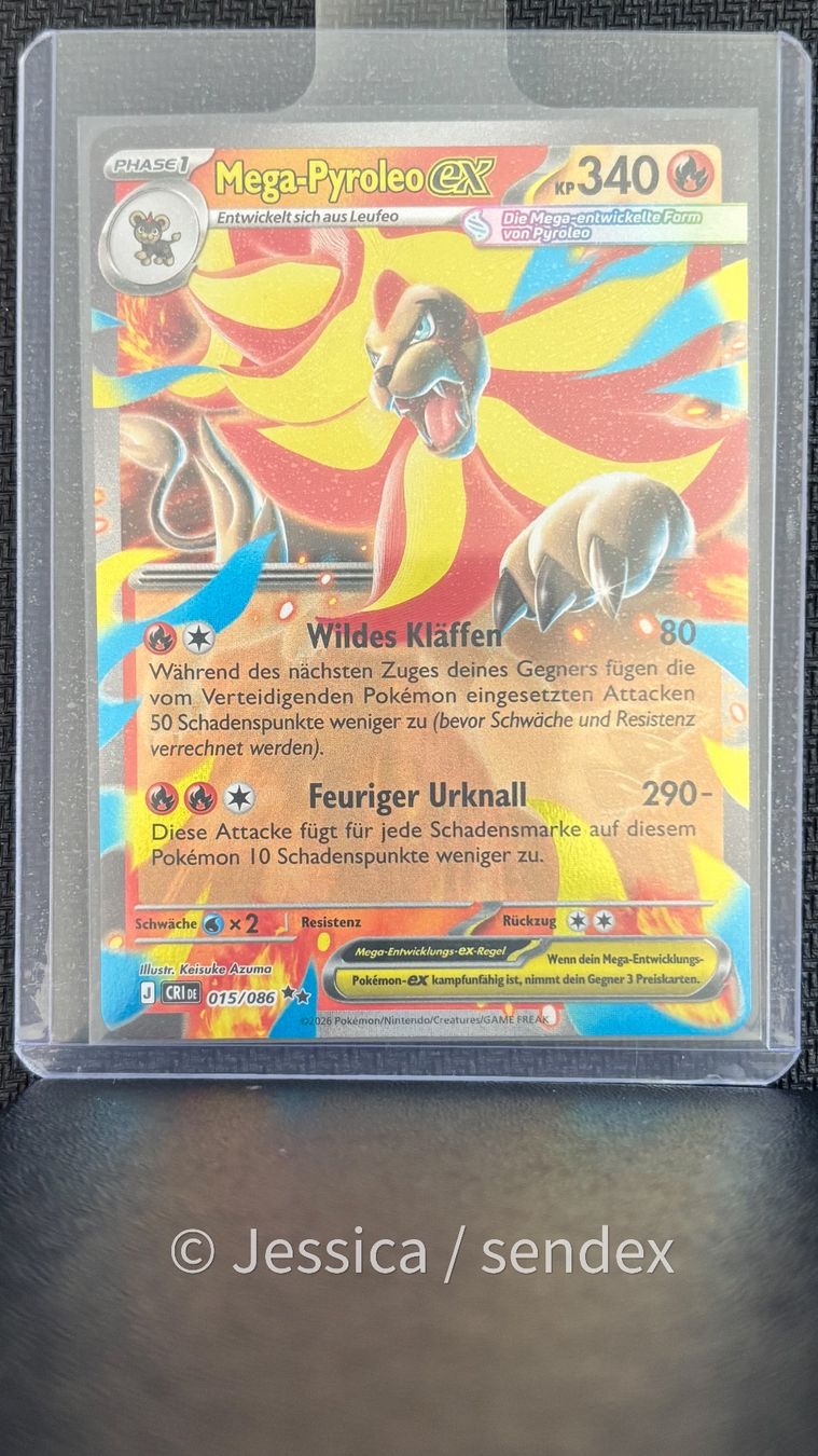 Pokémon Carte collezionabili: Mega-Pyroleo ex (CRI DE 015/086) – Nuovo (secondo la descrizione) da Herisau venduto da jes_q9mj