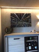 Tableau usine industriel sur verre