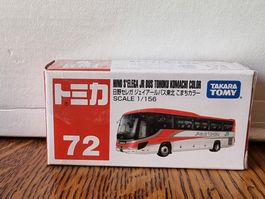 Tomica #72 Hino S'Elega JR Bus Tohoku Komachi color 1/156