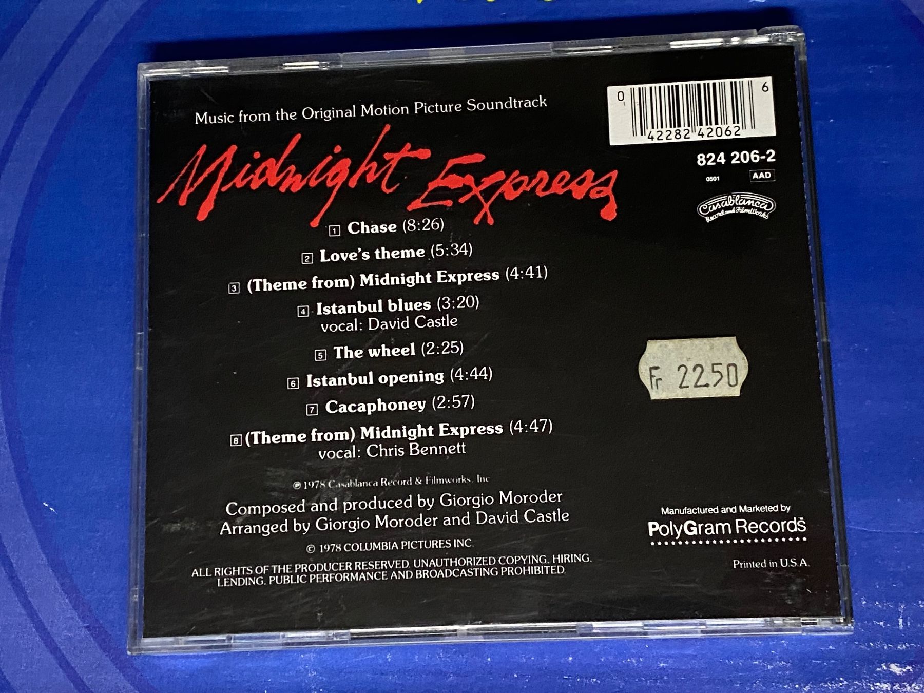 CD: Giorgio Moroder – Midnight Express – Usato da Muri b. Bern venduto da AdidasCollector 1
