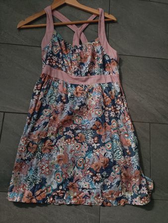  Sommerkleid Blumenmuster pink Grösse M-L guter Zustand