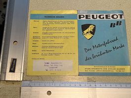 prospekt, peugeot BB  mofa um 1960