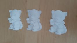 K..108 R) Katzen Set gegossene Figuren