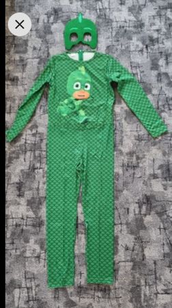PJ Masks Gecko Kostüm, für 6-7 Jährige, Fasnacht, Karneval