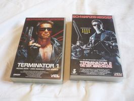 2x Rare VHS Kassetten Terminator 1 + 2 Arnold Schwarzenegger