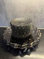 SCHWARZES FRÜCHTETELLER-SET