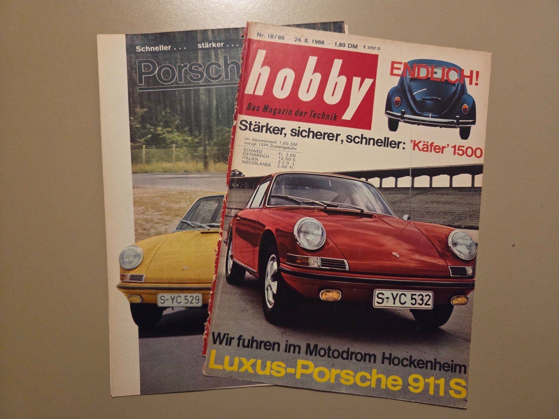 Zeitschriften & Magazine: Porsche 911S und Käfer 1500 - 1966 – Gebraucht aus Wilen b. Wollerau von 4banger 3