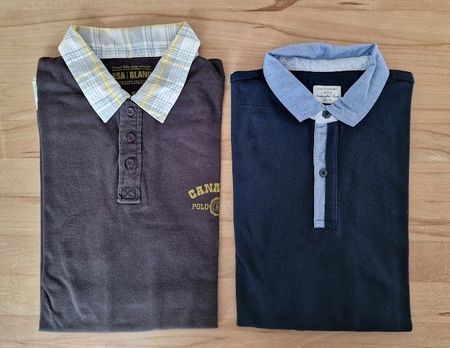 ❣️2 POLO SHIRTS, LANG- UND KURZARM, GR. L, BRUSTBREITE 56CM