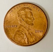 Seltene US 1 Cent Münze 2014 für Sammler - XF-45!