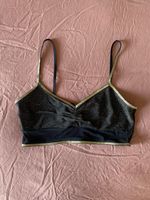 Top brassière noir et doré La Nouvelle, taille S, idéal été 
