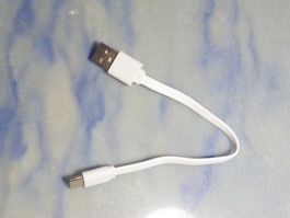 Ladekabel USB-C flach, 20cm