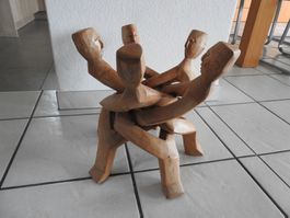 Afrikanische Skulptur: 5 Personen Freundschaftskreis