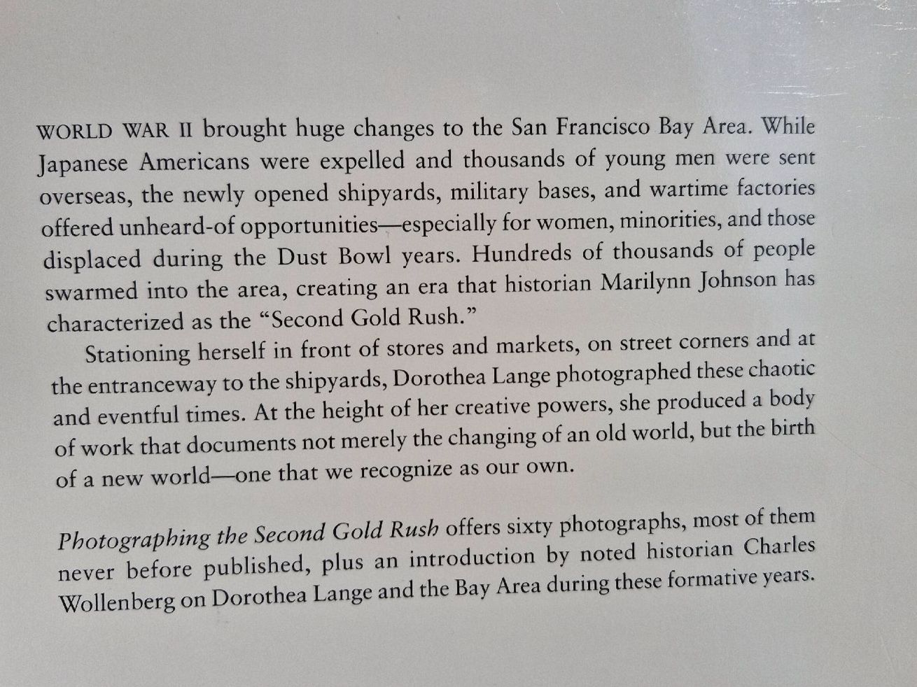 Libri: Dorothea Lange, Second Gold Rush, 1941-1945. – Usato da Zürich venduto da Secretariat11 3