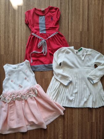 Kleider Set von Ralph Lauren, Mayoral & Benetton, Gr. 98 -5