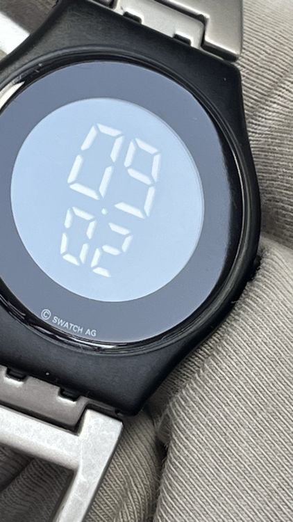 Swatch Orologi: Coole Swatch , schwarz, Stahlband – Usato da Grenchen venduto da chththl 3
