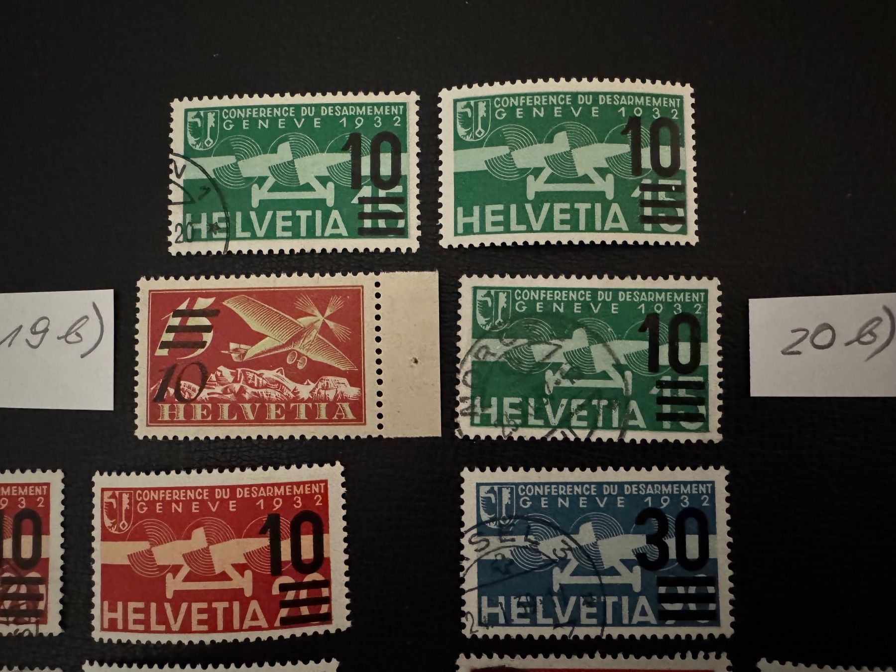 Tutti i francobolli: Flugpostmarken, Auswahl, postfrisch/gestempelt – Usato da Stallikon venduto da HILDECH1 2
