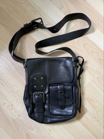 BALLY Leder Crossbody Bag, schwarz