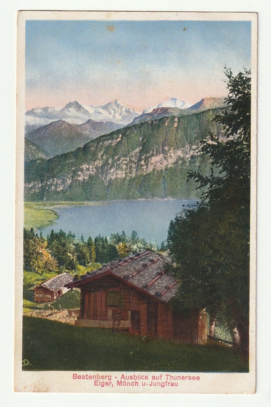 Ansichtskarten: Postkarte Beatenberg: Thunersee, Bern, 1920 – Gebraucht aus St. Gallen von Ricardo_Deals