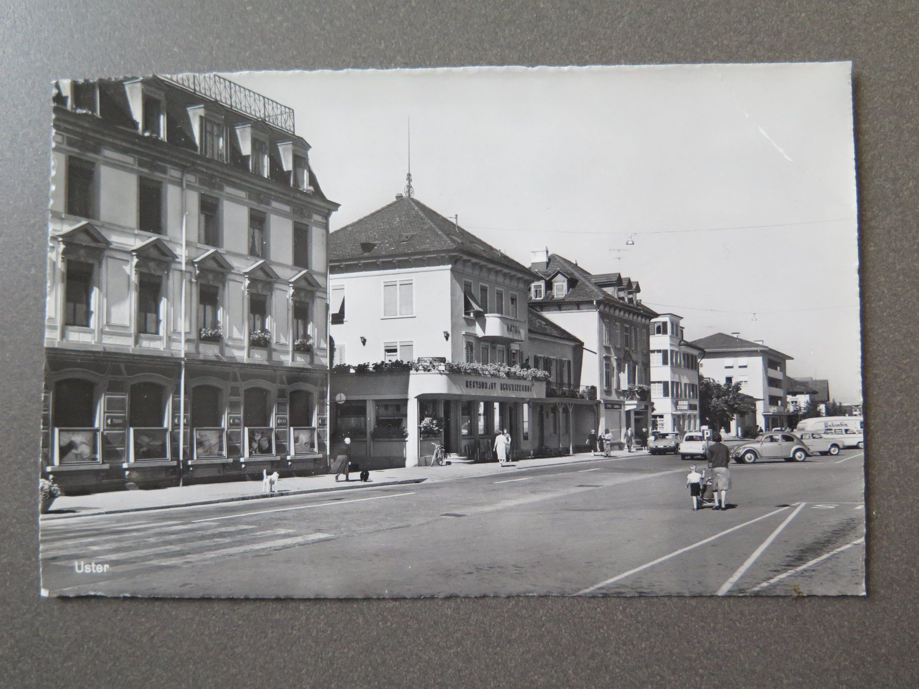 Cartoline postali: USTER - TEIL DES ORTES - U.A. VW-KÄFER – Usato da Wittenbach venduto da lipasal