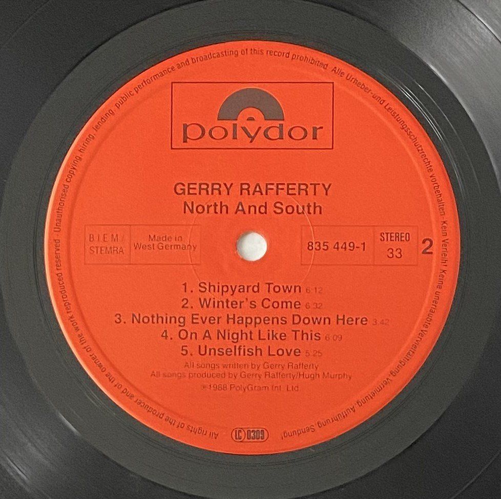 Dischi in vinile: Gerry Rafferty, North & South – Usato da Flums venduto da Empe1 5