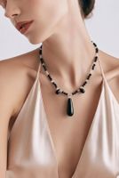 Unikat - Onyx, Swarovski Kette NEU