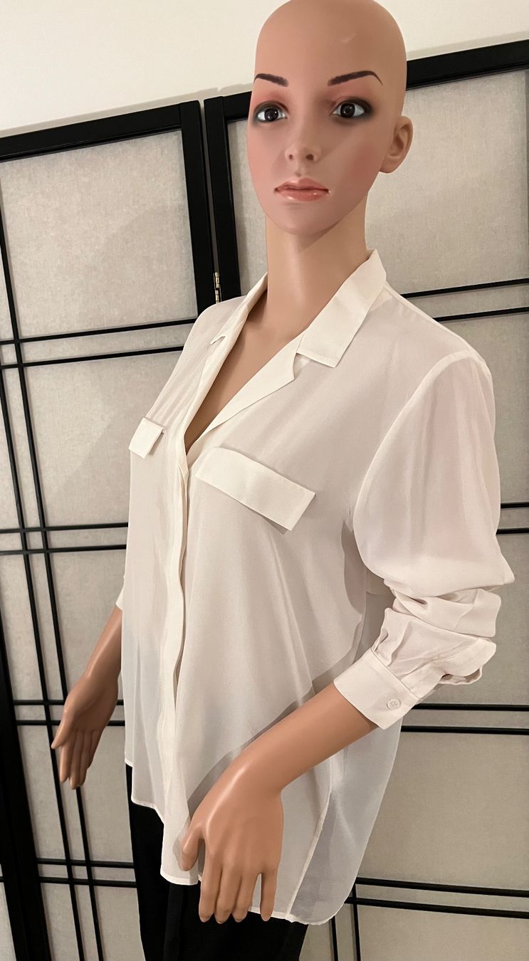 Sandro Camicette: Sandro Bluse Seide und Polyester, Grösse 2 – Usato da Bergdietikon venduto da pinkerton13 4