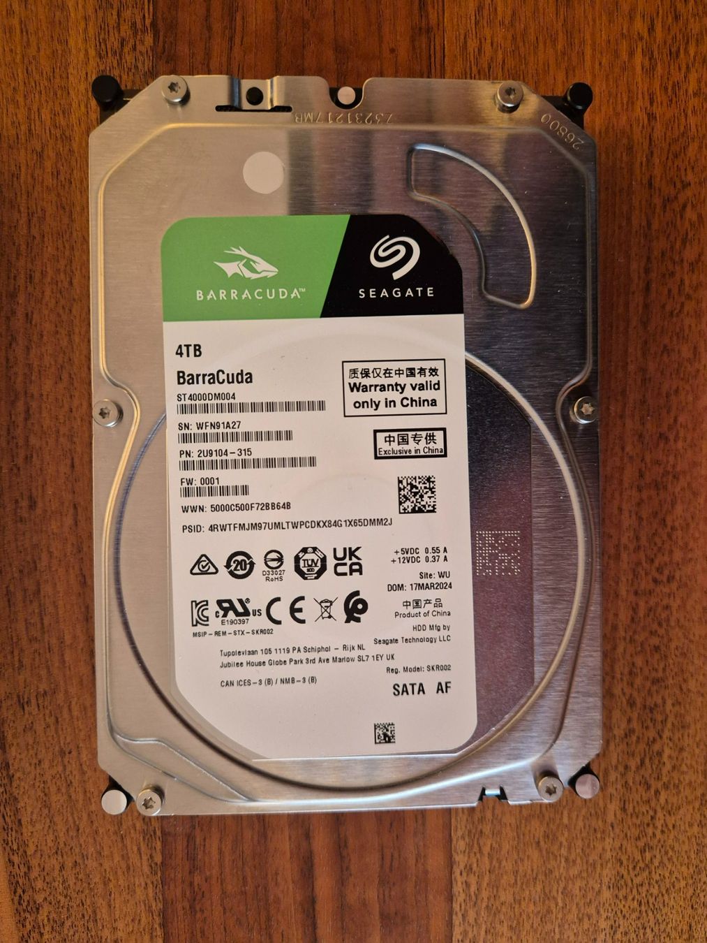 Seagate Disques durs: Seagate BarraCuda HDD 4TB – D'occasion à Hinwil par Mau2