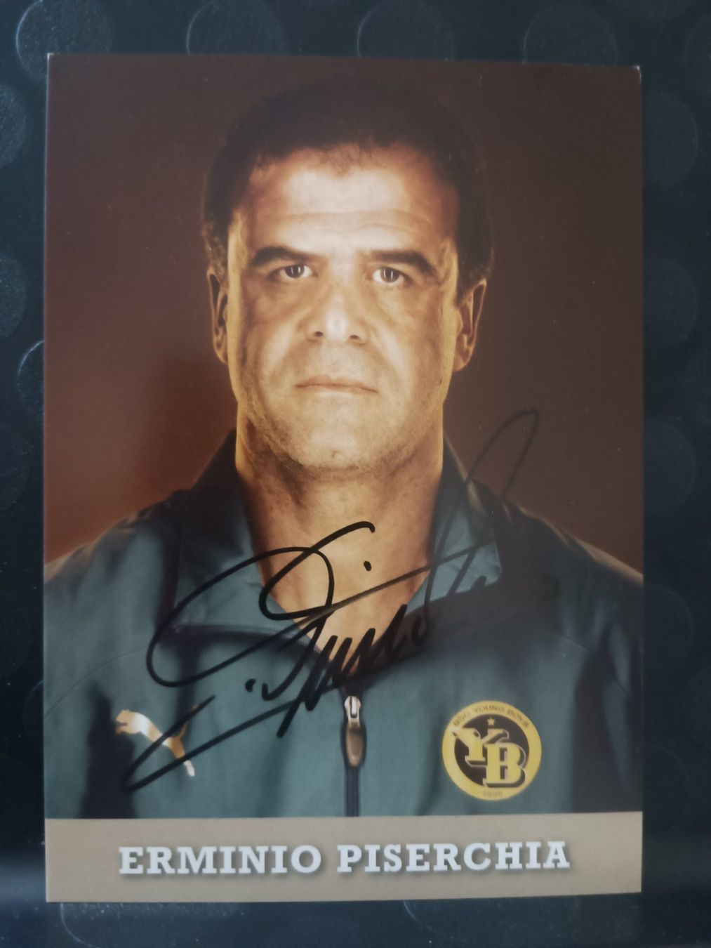 Autografi: Erminio Piserchia - YB Bern - handsignierte Karte – Usato da Menziken venduto da Artographs