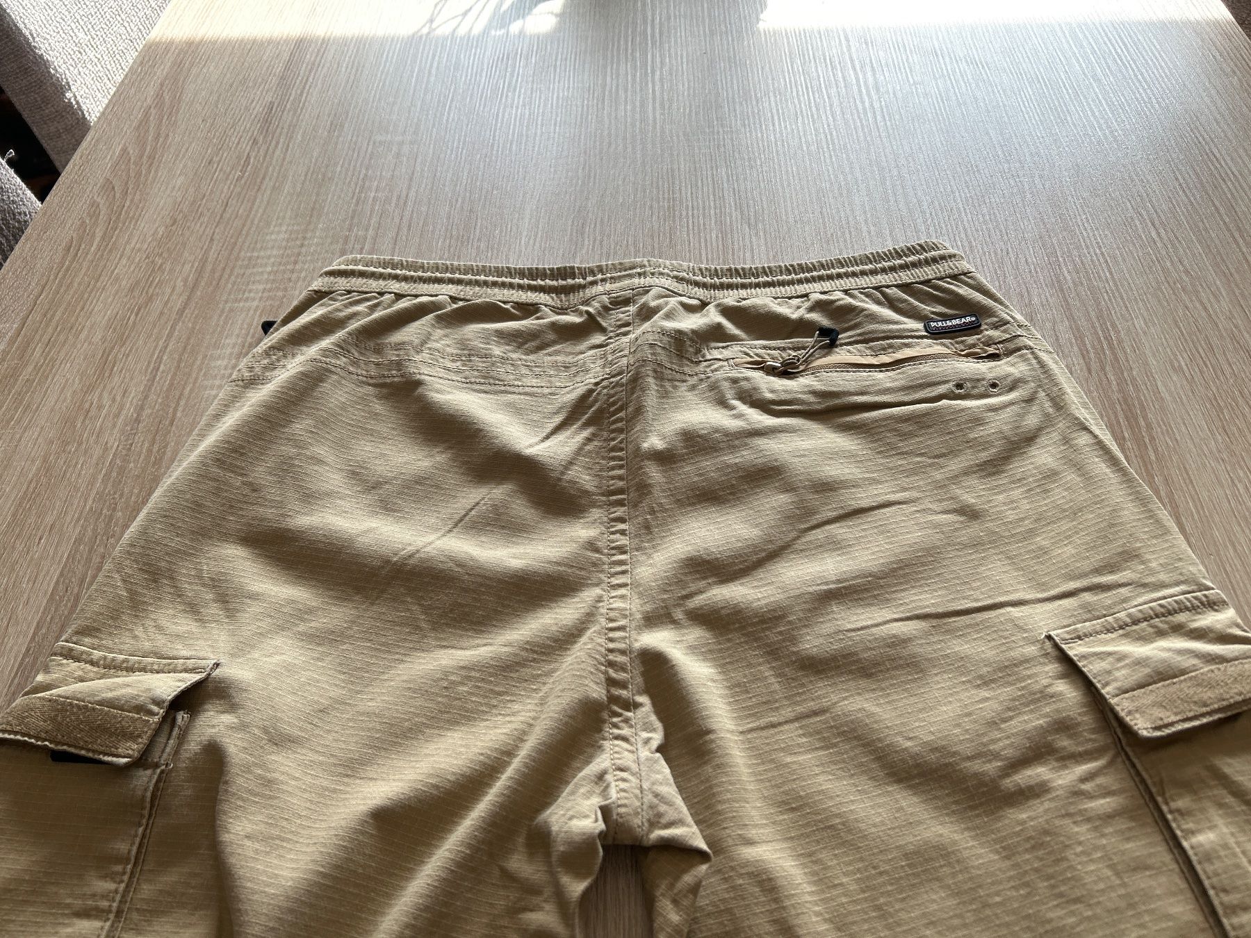 Pull&Bear Hosen: Pull&Bear Herren Cargo Hose beige elastischer Bund Gr. M – Gebraucht aus Brunnen von Nala2929 5