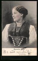 Junge Dame in Tracht, Appenzeller Maitel