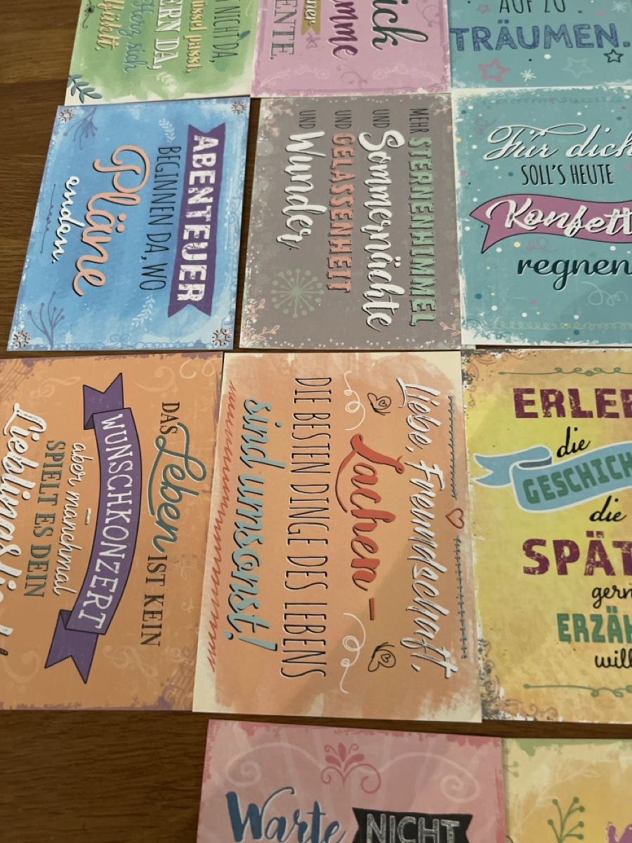 Cartes postales: 17 Postkarten mit Sprüchen NEU – Neuf (Voir description) à Uznach par Apuutze 4