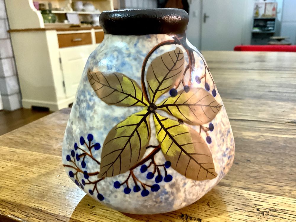 LOUIS AUGUSTO DAGE ART DECO VASE UM 1930 FRANKREICH, SIGNIER (Gebraucht ...