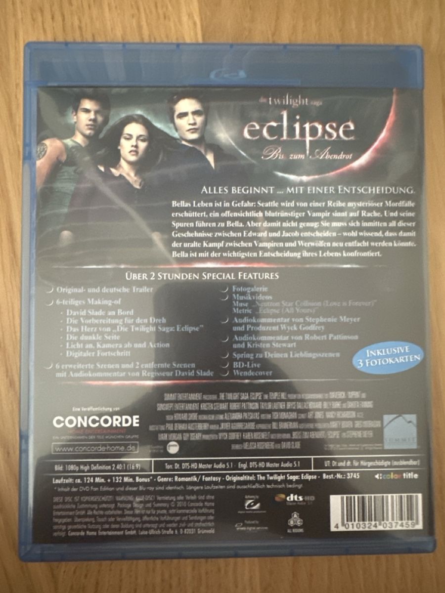 Alle DVDs: Die Twilight Saga: Eclipse Blu-ray Deluxe Fan Edition – Neu (gemäss Beschreibung) aus Hochdorf von Blitzman83 1