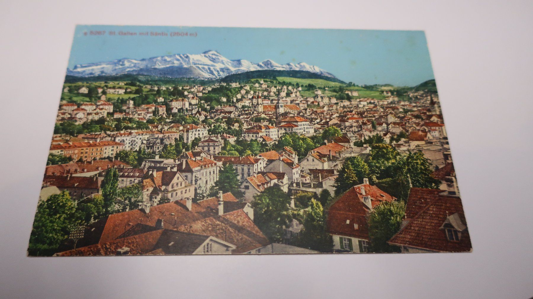 Ansichtskarten: St. Gallen mit Säntis – Gebraucht aus Cormoret von Pascalll2001 1