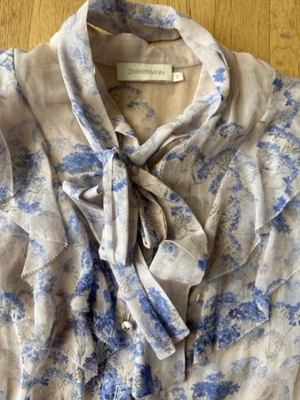 ZIMMERMANN Bluse Grösse 2 mit Blumenmuster guter Zustand