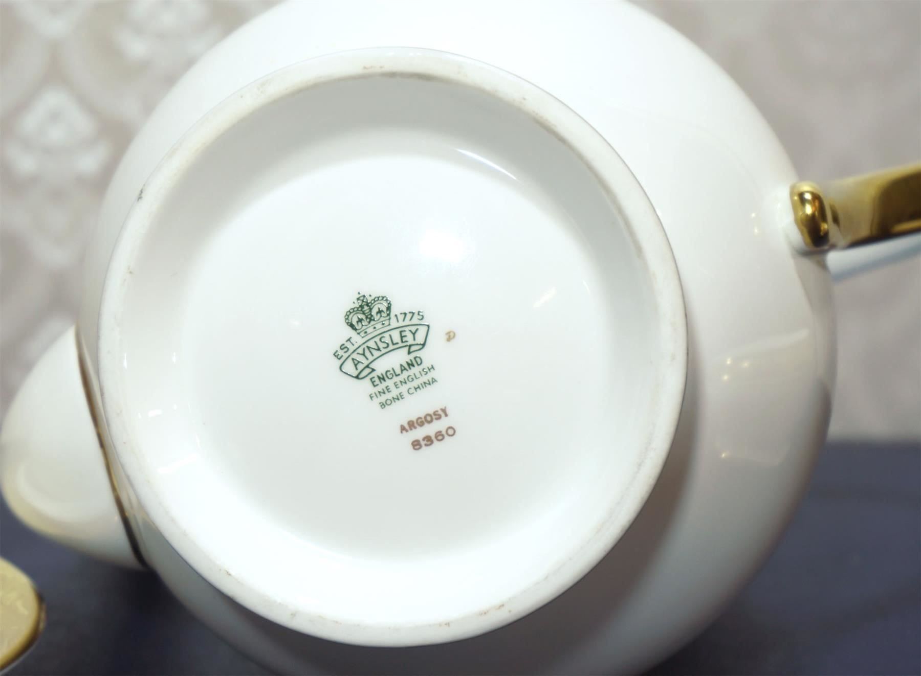 Set di piatti: exklusives Aynsley Mocca Service Argosy – Usato da Meggen venduto da Trouvaillen 7