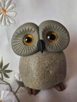 Eule Figur Naturstein Handgemacht siehe Foto wunder schön
