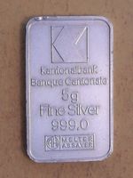 5 Gramm Kantonalbank Silberbarren 999.0